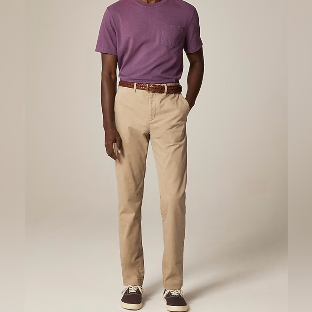 NWT J. Crew Men's 770 Core Stretch Khaki Chino Pants, Size 31 x 30, Straight Fit